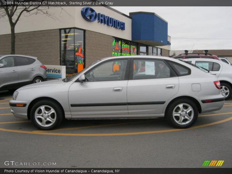 Sterling Silver / Dark Gray 2004 Hyundai Elantra GT Hatchback
