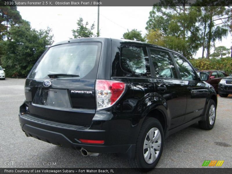 Obsidian Black Pearl / Black 2010 Subaru Forester 2.5 X