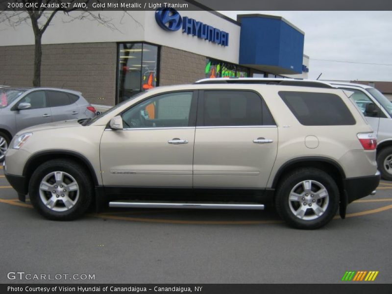 Gold Mist Metallic / Light Titanium 2008 GMC Acadia SLT AWD