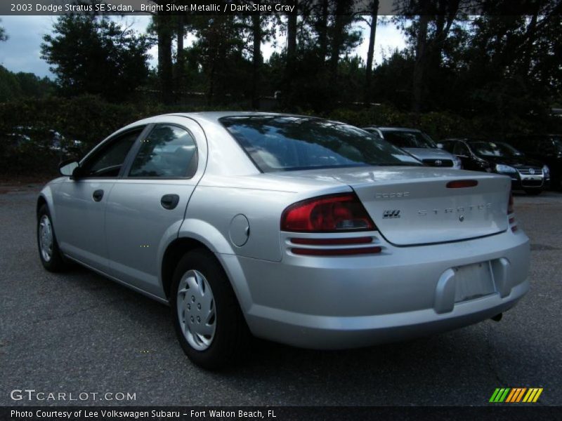 Bright Silver Metallic / Dark Slate Gray 2003 Dodge Stratus SE Sedan