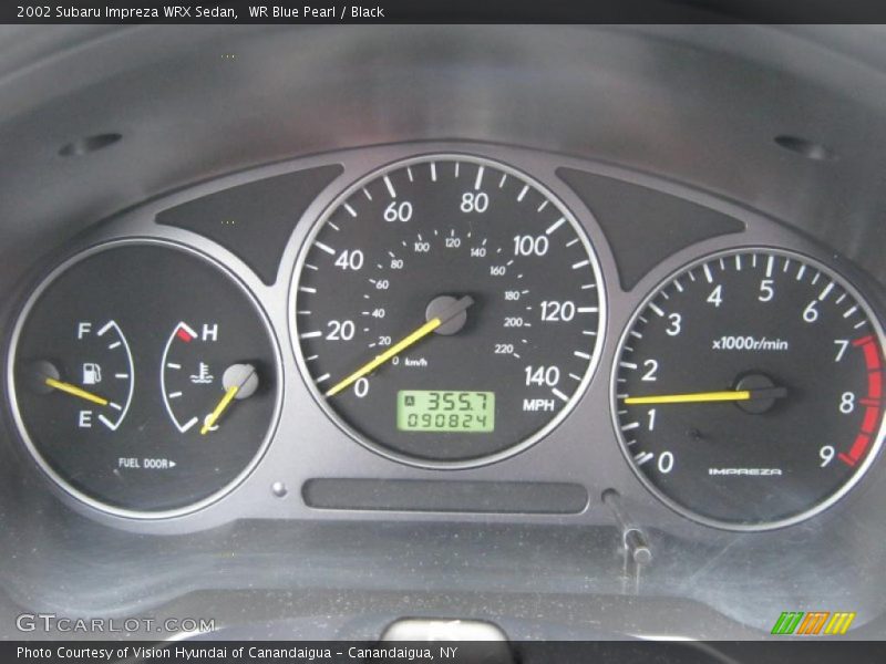  2002 Impreza WRX Sedan WRX Sedan Gauges
