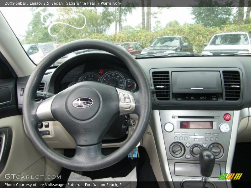 Satin White Pearl / Warm Ivory 2009 Subaru Legacy 2.5i Sedan
