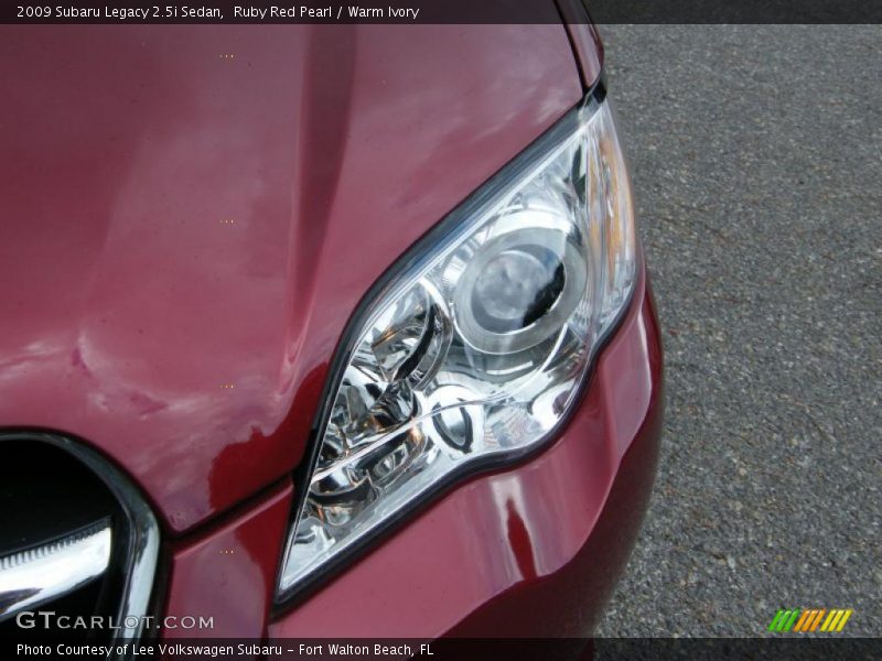 Ruby Red Pearl / Warm Ivory 2009 Subaru Legacy 2.5i Sedan