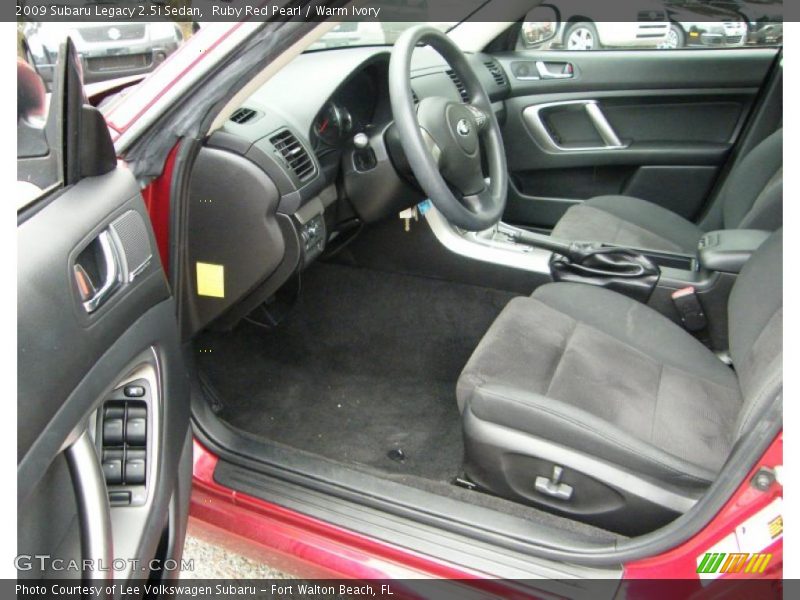 Ruby Red Pearl / Warm Ivory 2009 Subaru Legacy 2.5i Sedan