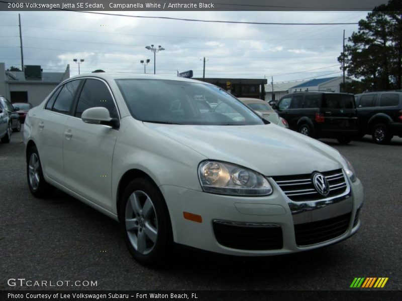 Campanella White / Anthracite Black 2008 Volkswagen Jetta SE Sedan