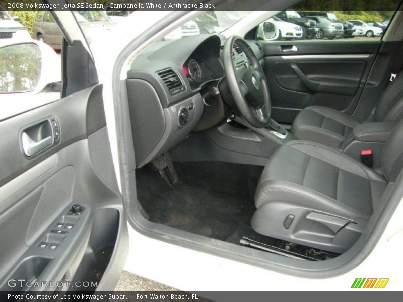 Campanella White / Anthracite Black 2008 Volkswagen Jetta SE Sedan
