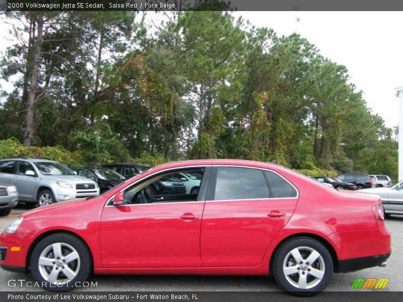 Salsa Red / Pure Beige 2008 Volkswagen Jetta SE Sedan