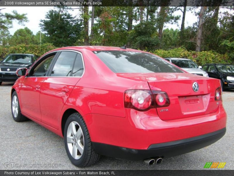 Salsa Red / Pure Beige 2008 Volkswagen Jetta SE Sedan