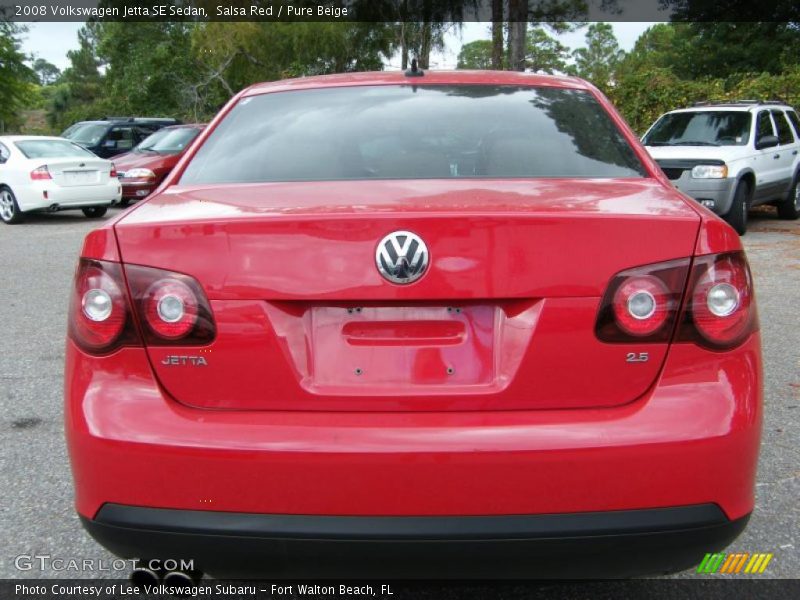 Salsa Red / Pure Beige 2008 Volkswagen Jetta SE Sedan
