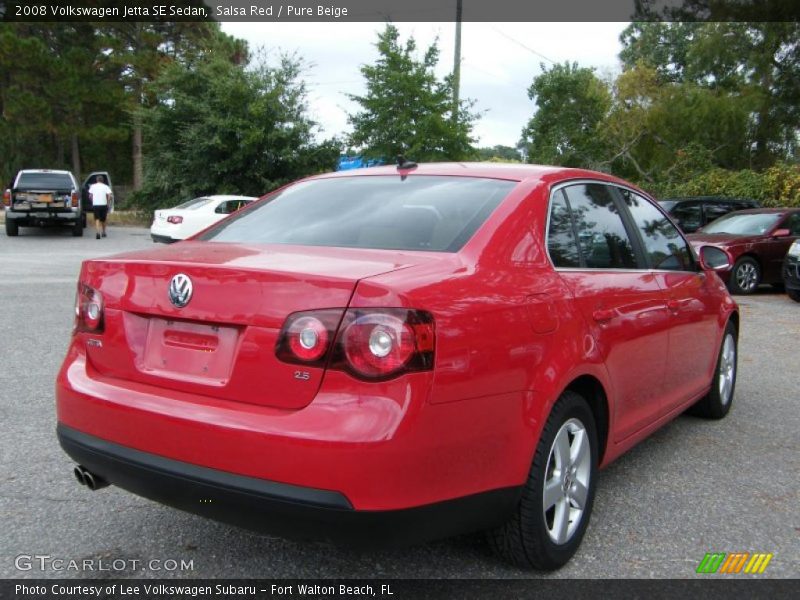 Salsa Red / Pure Beige 2008 Volkswagen Jetta SE Sedan