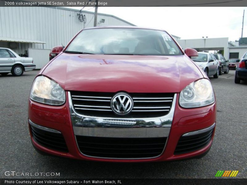 Salsa Red / Pure Beige 2008 Volkswagen Jetta SE Sedan