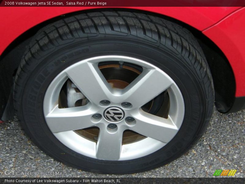Salsa Red / Pure Beige 2008 Volkswagen Jetta SE Sedan