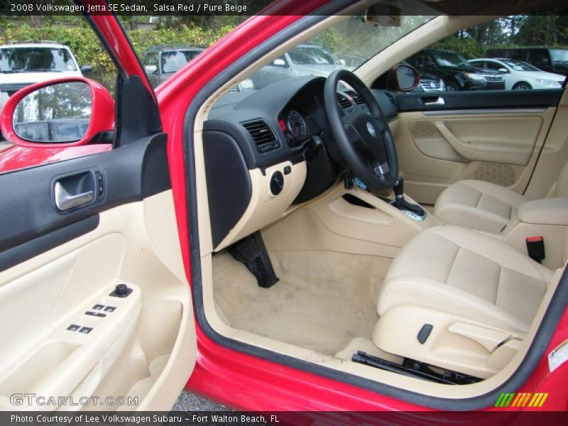 Salsa Red / Pure Beige 2008 Volkswagen Jetta SE Sedan