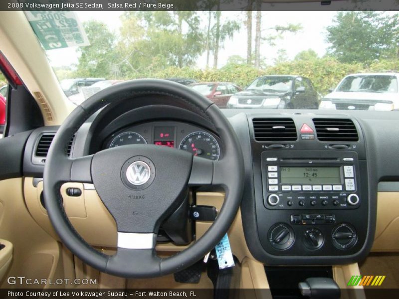 Salsa Red / Pure Beige 2008 Volkswagen Jetta SE Sedan