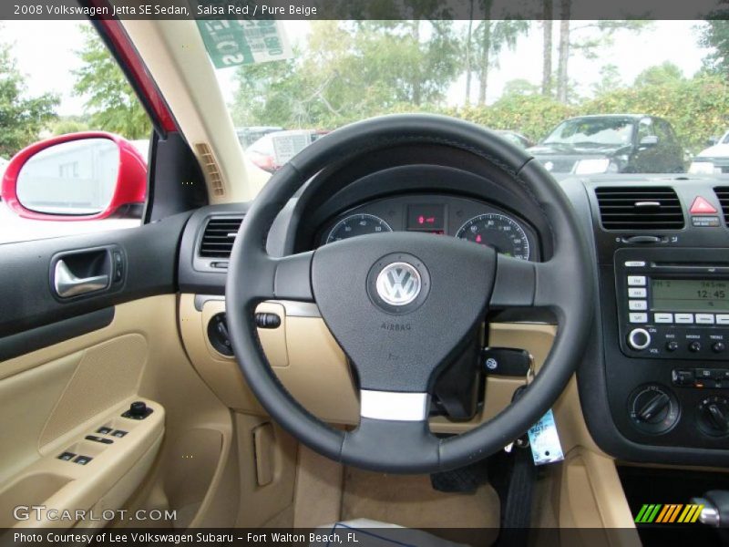 Salsa Red / Pure Beige 2008 Volkswagen Jetta SE Sedan