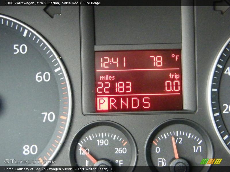 Salsa Red / Pure Beige 2008 Volkswagen Jetta SE Sedan