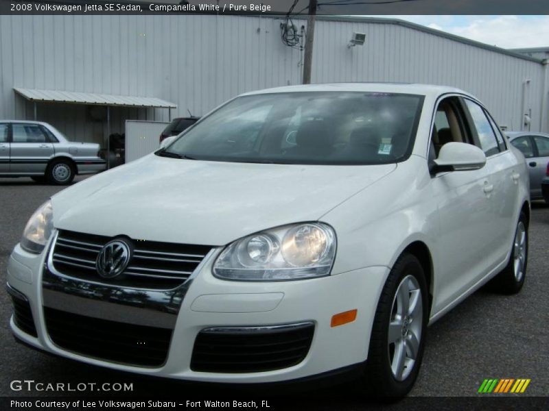 Campanella White / Pure Beige 2008 Volkswagen Jetta SE Sedan