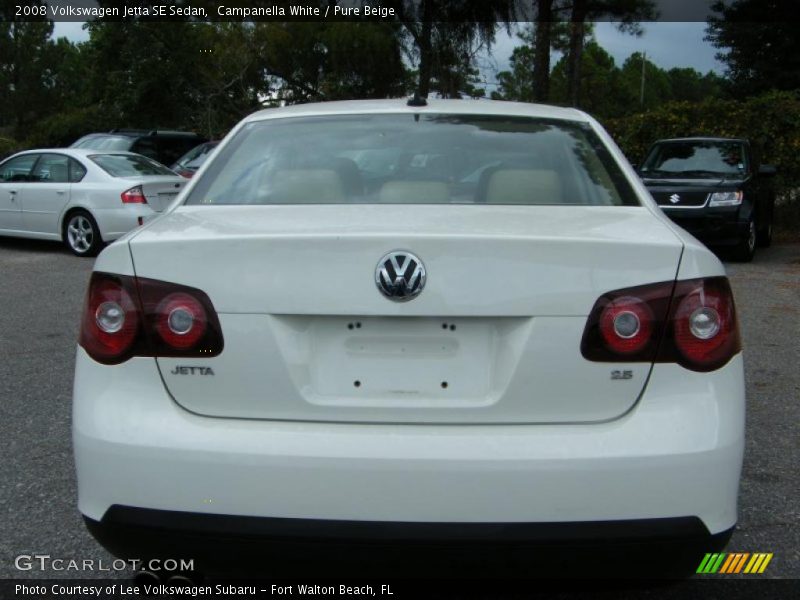 Campanella White / Pure Beige 2008 Volkswagen Jetta SE Sedan