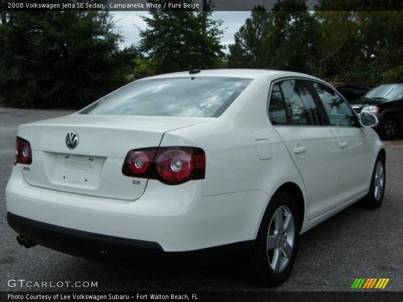 Campanella White / Pure Beige 2008 Volkswagen Jetta SE Sedan