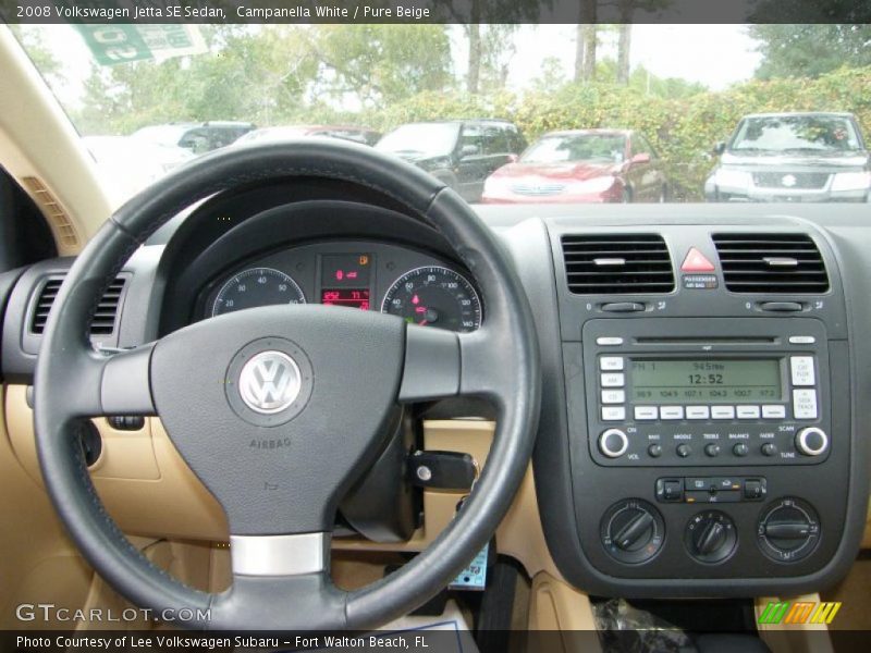 Campanella White / Pure Beige 2008 Volkswagen Jetta SE Sedan