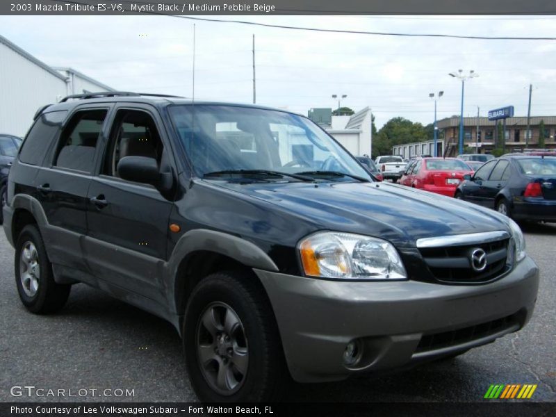 Mystic Black / Medium Pebble Beige 2003 Mazda Tribute ES-V6