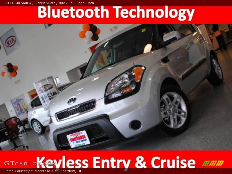 Bright Silver / Black Soul Logo Cloth 2011 Kia Soul +