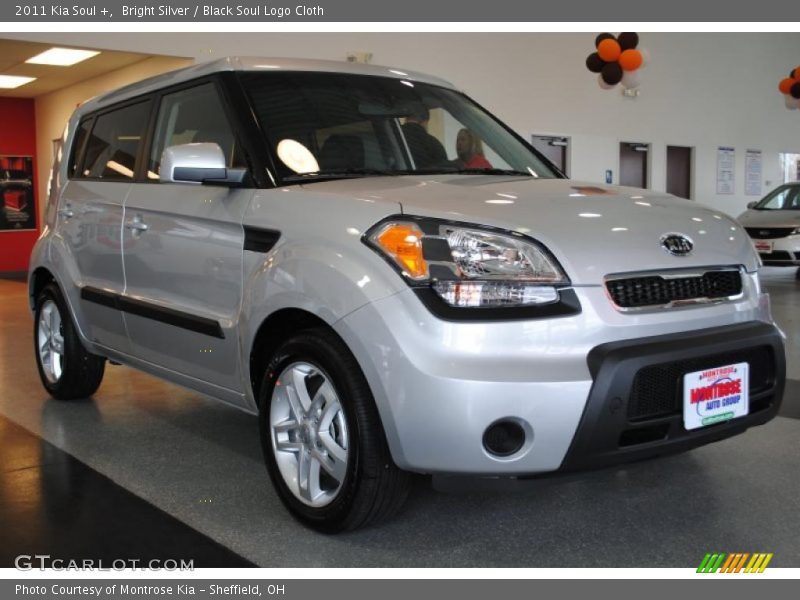 Bright Silver / Black Soul Logo Cloth 2011 Kia Soul +