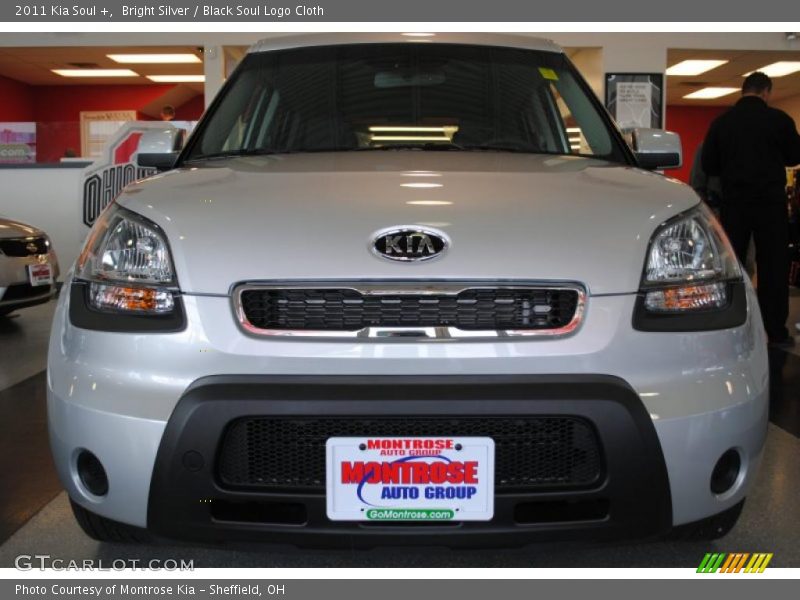Bright Silver / Black Soul Logo Cloth 2011 Kia Soul +