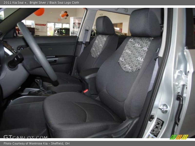 Bright Silver / Black Soul Logo Cloth 2011 Kia Soul +