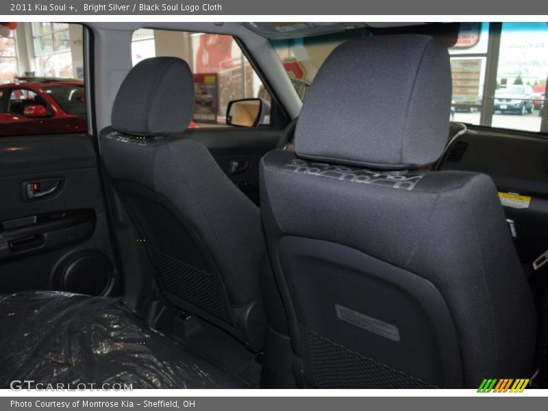 Bright Silver / Black Soul Logo Cloth 2011 Kia Soul +