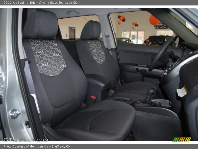 Bright Silver / Black Soul Logo Cloth 2011 Kia Soul +