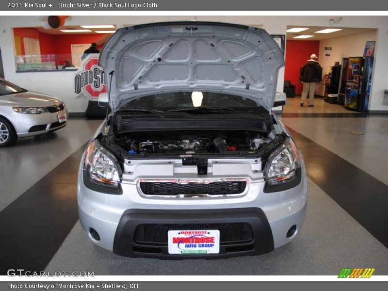 Bright Silver / Black Soul Logo Cloth 2011 Kia Soul +