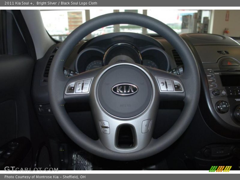 Bright Silver / Black Soul Logo Cloth 2011 Kia Soul +
