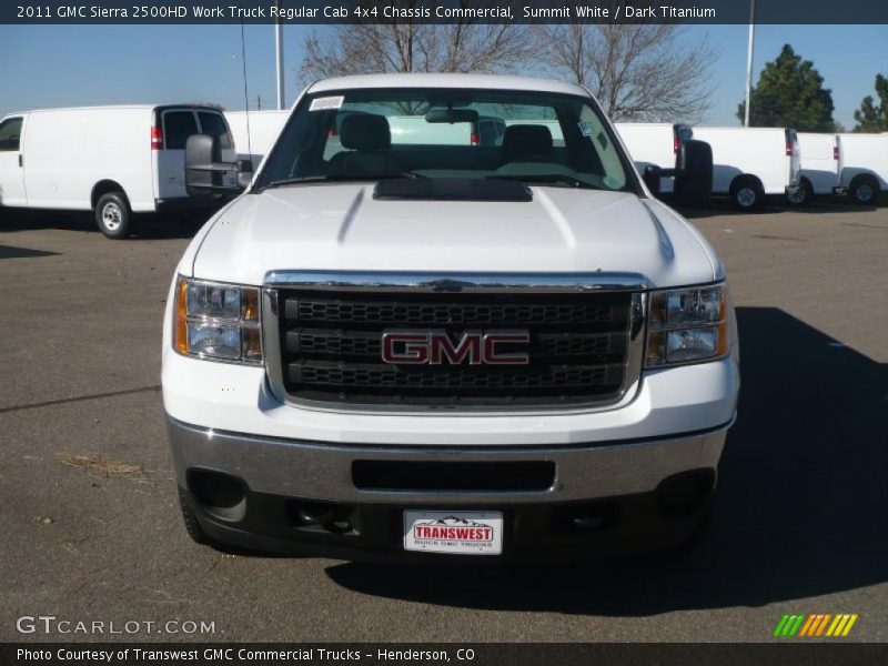 Summit White / Dark Titanium 2011 GMC Sierra 2500HD Work Truck Regular Cab 4x4 Chassis Commercial