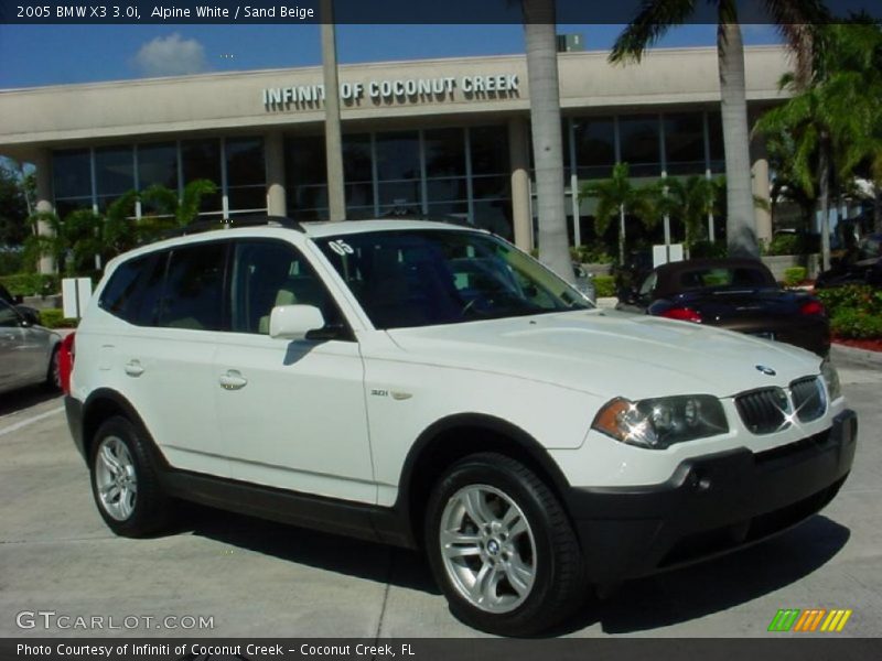 Alpine White / Sand Beige 2005 BMW X3 3.0i