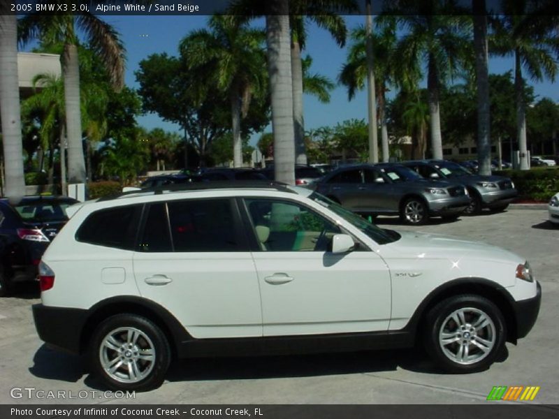 Alpine White / Sand Beige 2005 BMW X3 3.0i