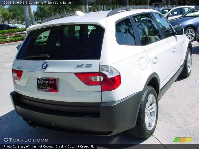 Alpine White / Sand Beige 2005 BMW X3 3.0i