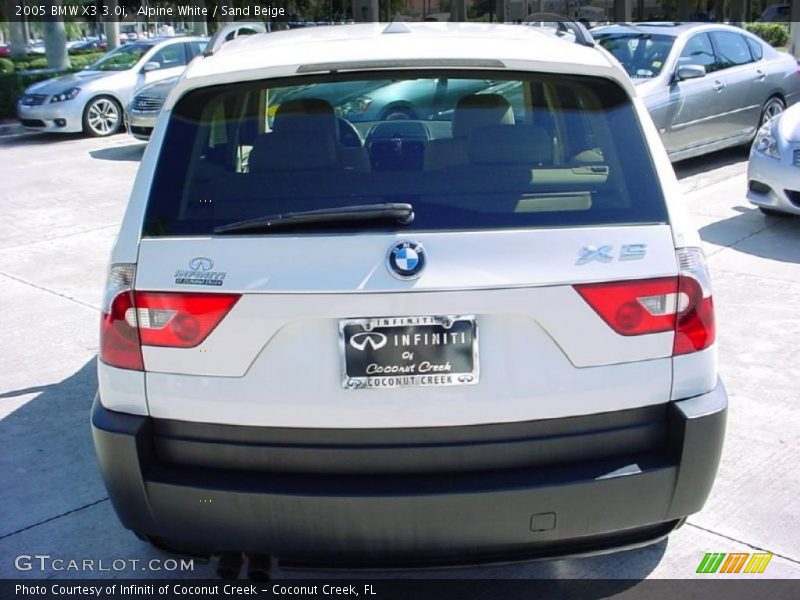 Alpine White / Sand Beige 2005 BMW X3 3.0i