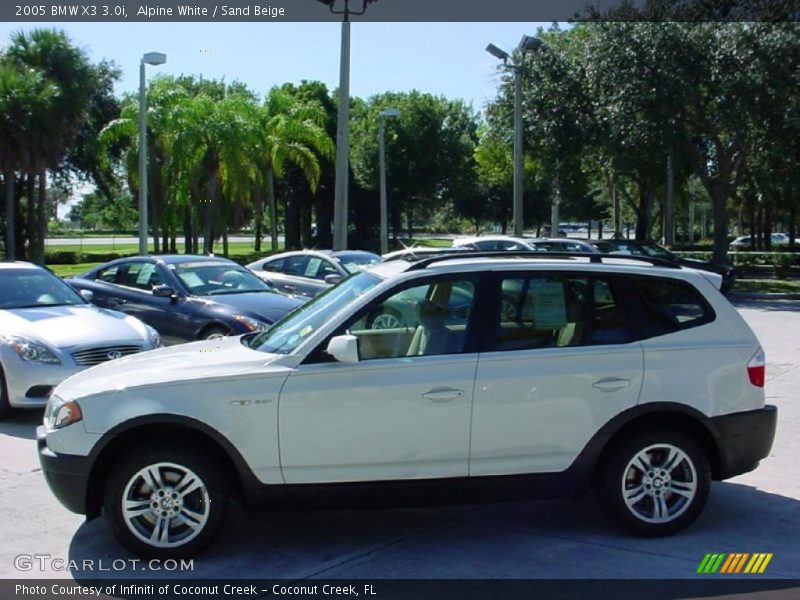 Alpine White / Sand Beige 2005 BMW X3 3.0i