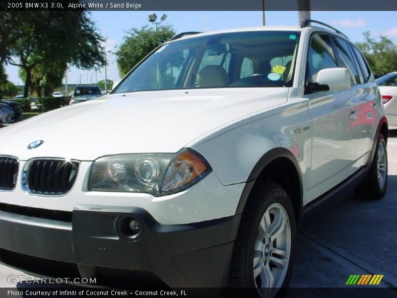 Alpine White / Sand Beige 2005 BMW X3 3.0i