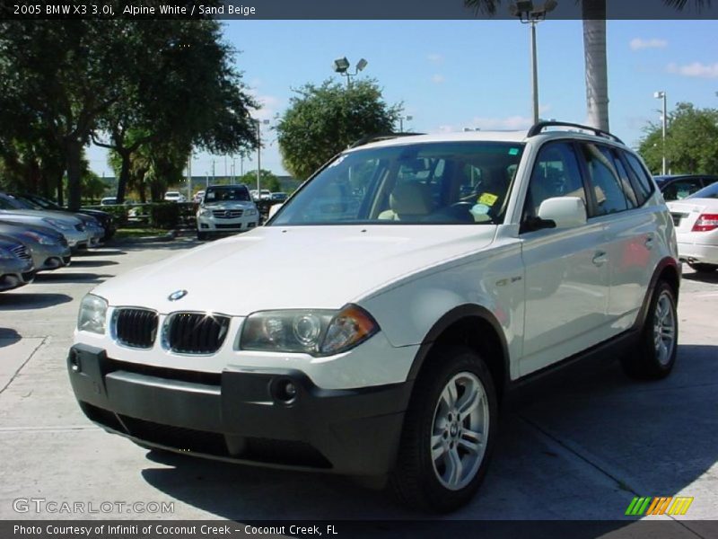 Alpine White / Sand Beige 2005 BMW X3 3.0i