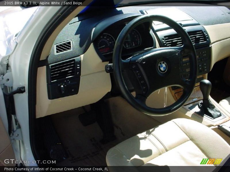 Alpine White / Sand Beige 2005 BMW X3 3.0i