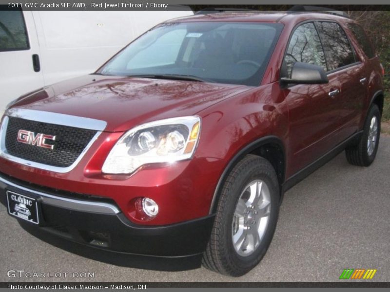 Red Jewel Tintcoat / Ebony 2011 GMC Acadia SLE AWD
