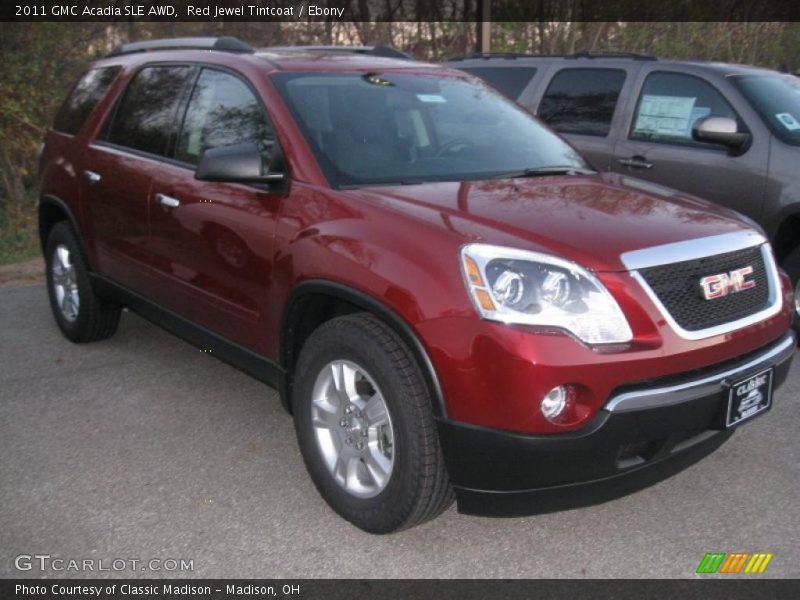 Red Jewel Tintcoat / Ebony 2011 GMC Acadia SLE AWD