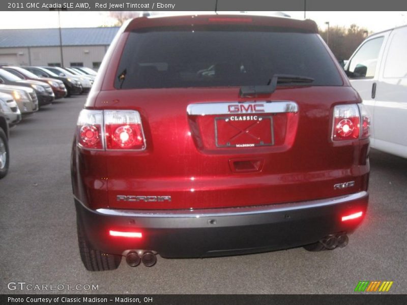 Red Jewel Tintcoat / Ebony 2011 GMC Acadia SLE AWD