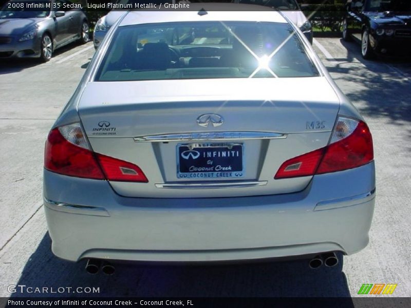 Liquid Platinum Metallic / Graphite 2008 Infiniti M 35 Sedan