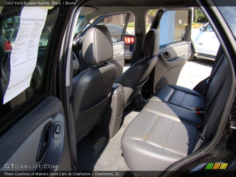  2007 Escape Hybrid Ebony Interior