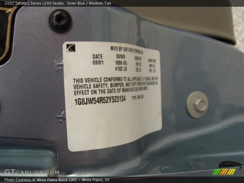 Silver Blue / Medium Tan 2002 Saturn L Series L300 Sedan