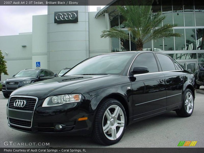 Brilliant Black / Ebony 2007 Audi A4 2.0T Sedan