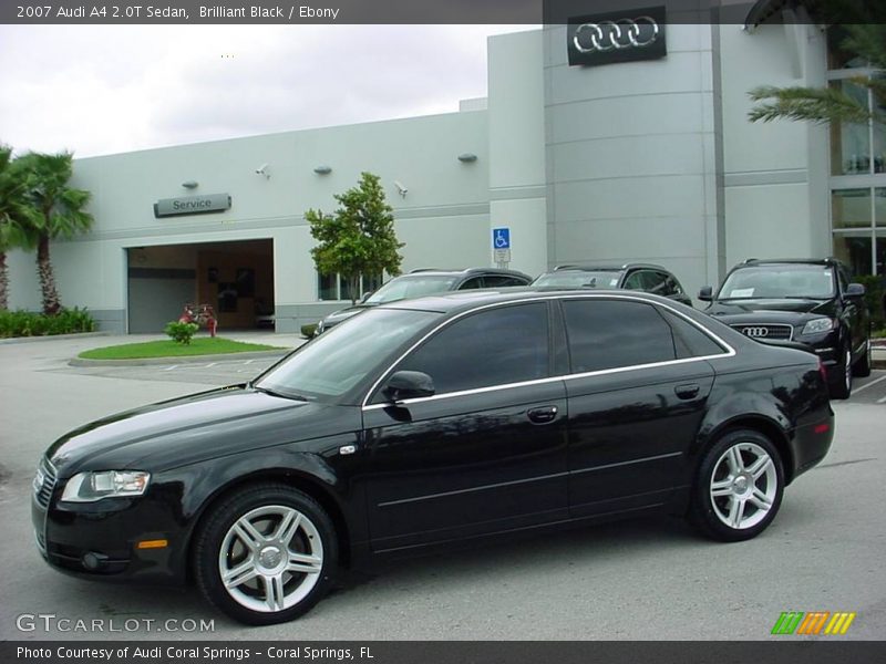 Brilliant Black / Ebony 2007 Audi A4 2.0T Sedan